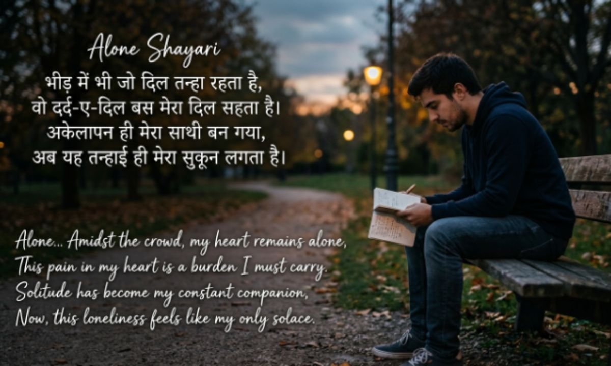 Alone Shayari in English Hindi