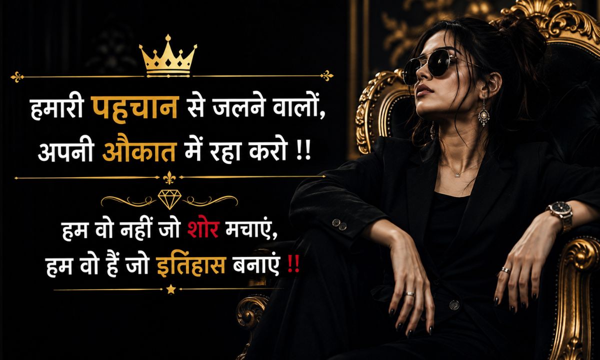 Attitude shayari for girls