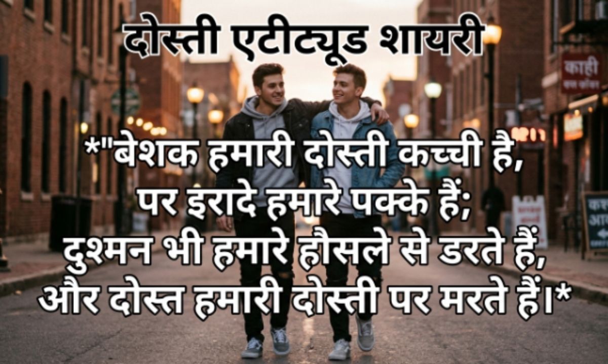 Dosti Attitude Shayari in Hindi