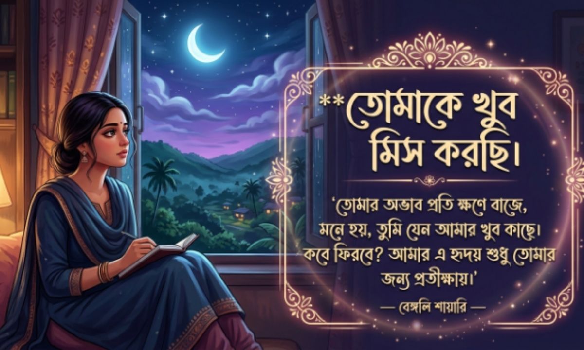Miss You Love Shayari Bengali