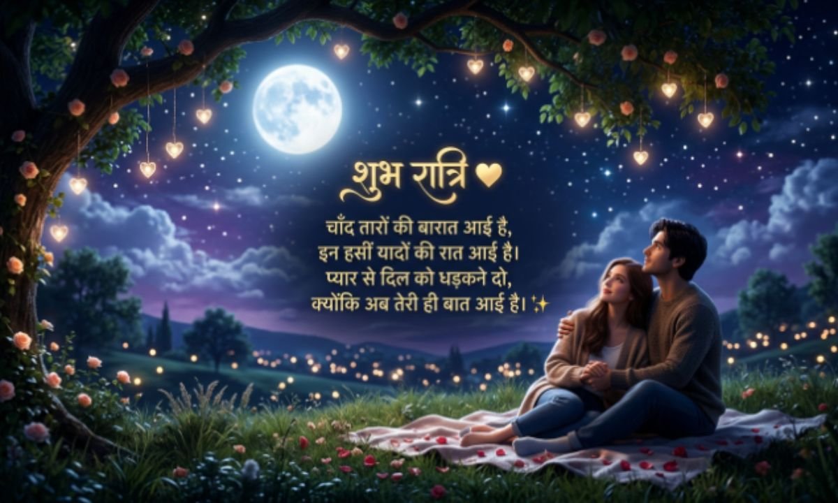 4 Line Romantic Good Night Shayari 🌃