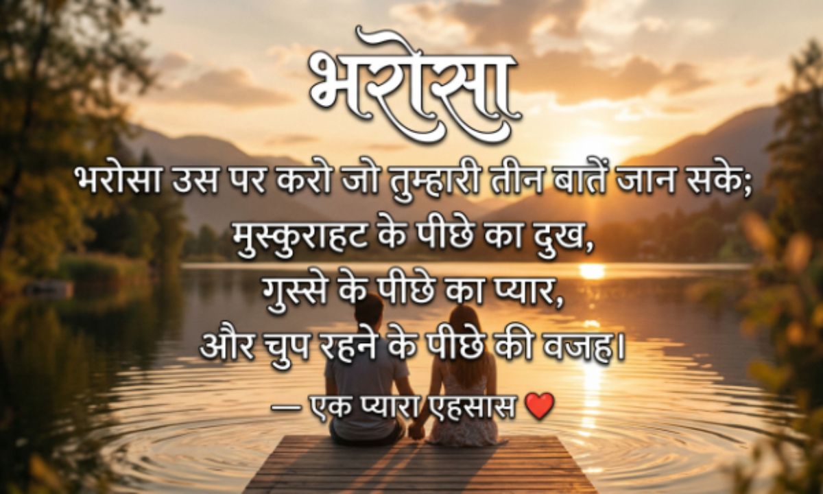 Bharosa Shayari in Hindi