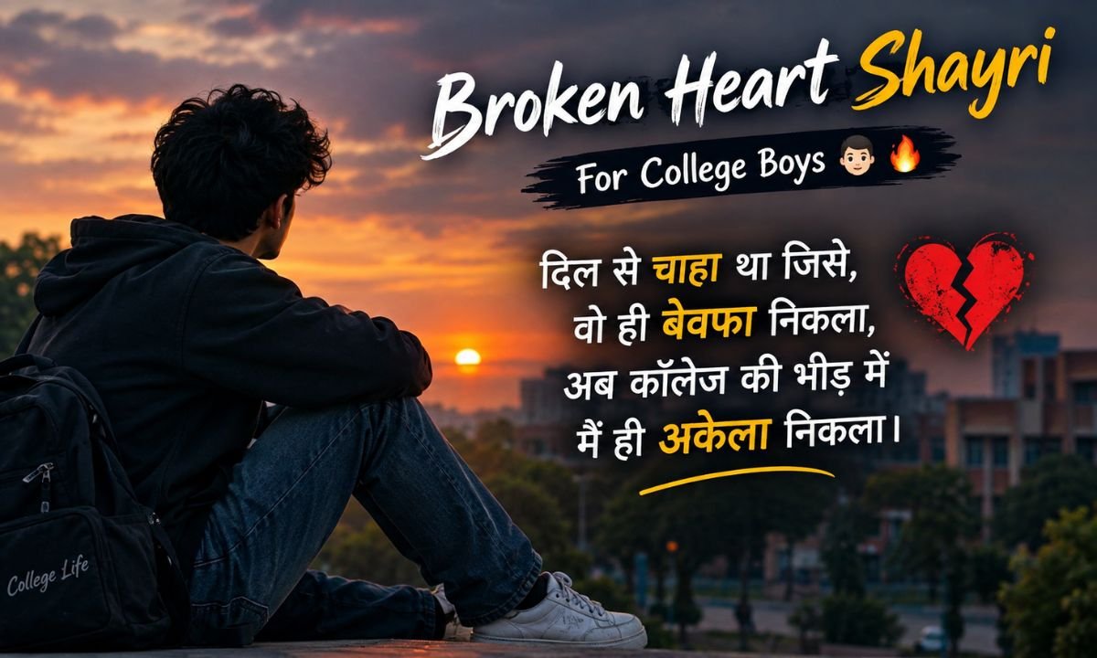 Broken Heart Shayri For College Boys 👦🔥