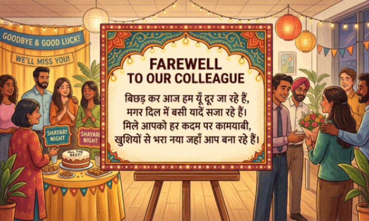 Farewell shayari for colleagues