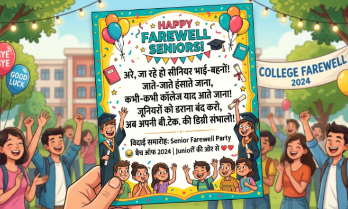 Funny Farewell Shayari for Seniors in Hindi