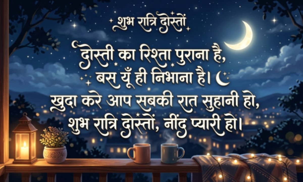 Good Night Shayari in Hindi text for Friends