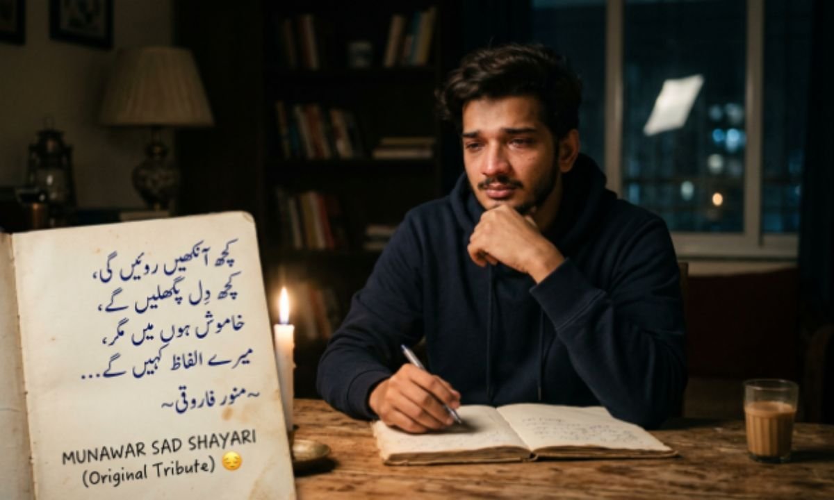 Munawar Sad Shayari (मौलिक श्रद्धांजलि शायरी) 😔