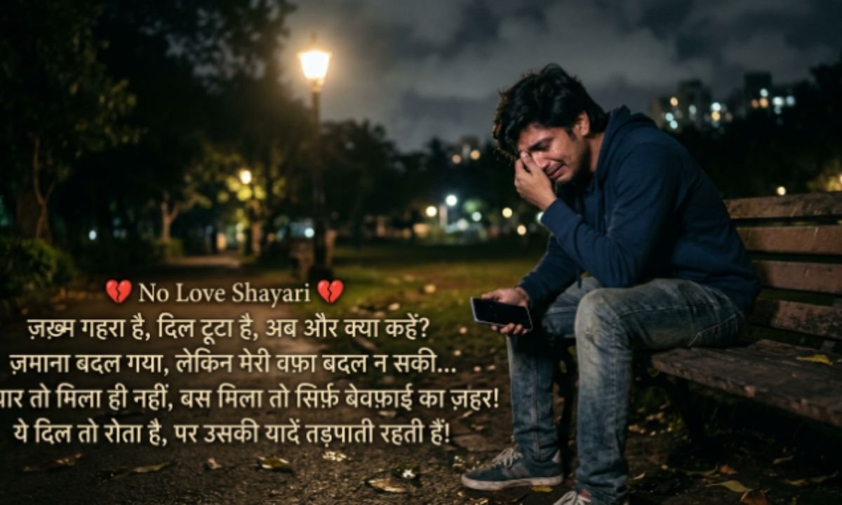 No Love Shayari Hindi For Heart Break