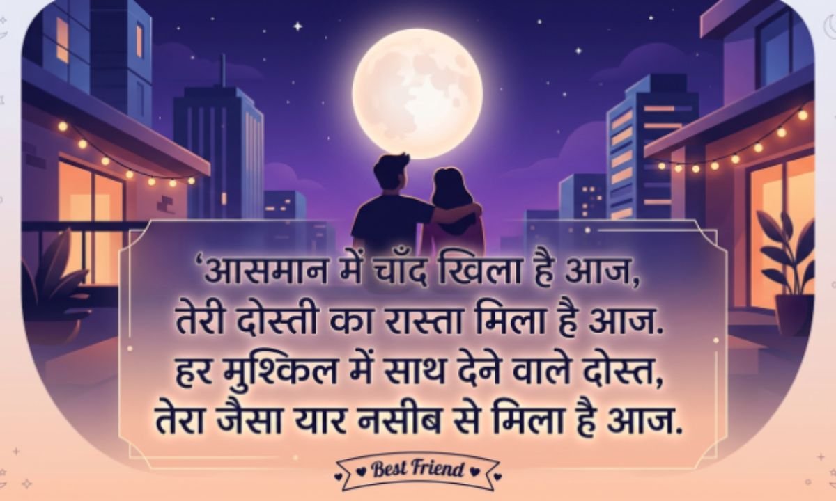 4 Lines Chand Shayari for Best Friend