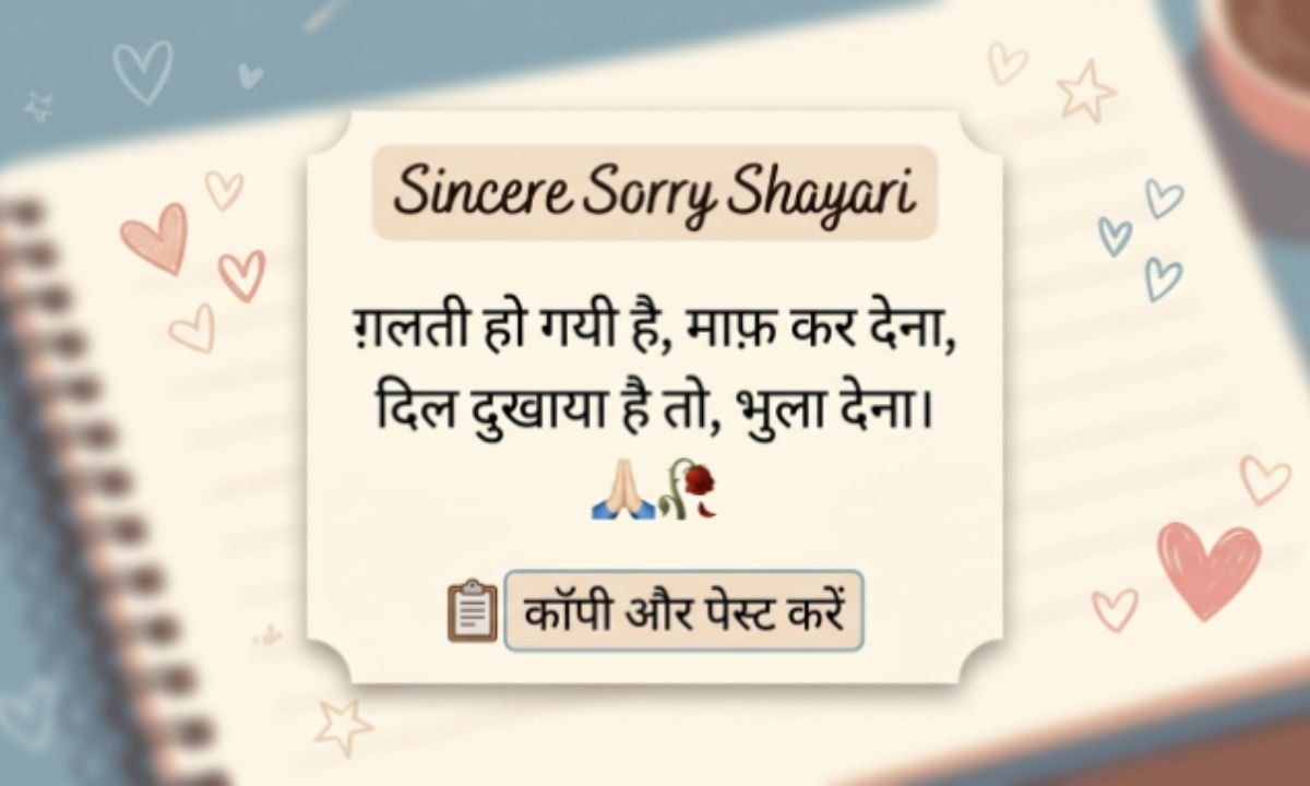 Sorry Shayari Copy and Paste