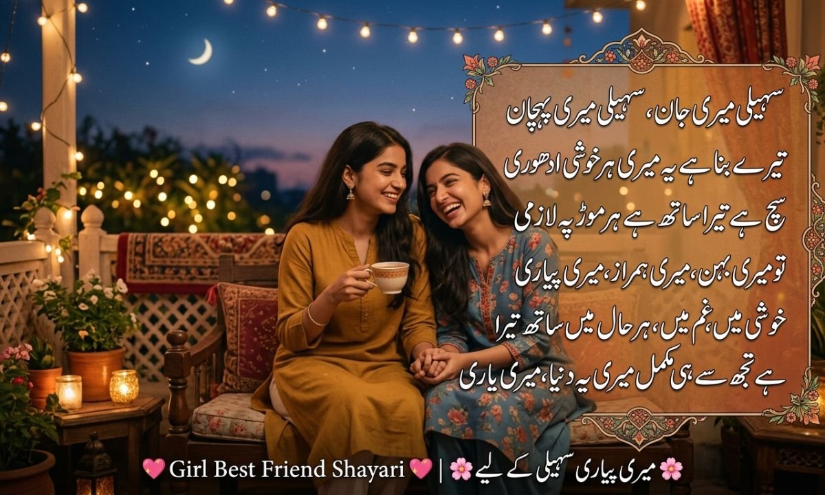 🌙 Girl Best Friend Shayari in Urdu