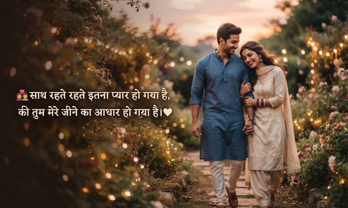 Romantic husband wife shayari in hindi 💑