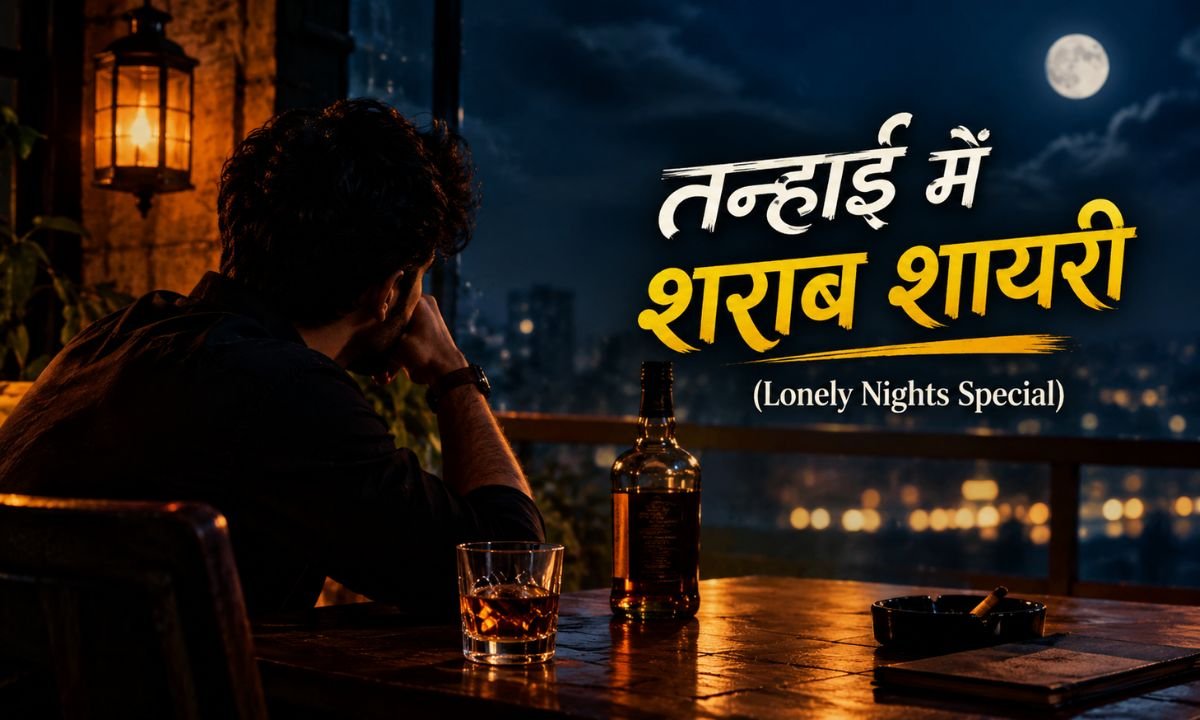 तन्हाई में शराब शायरी (Lonely Nights Special)