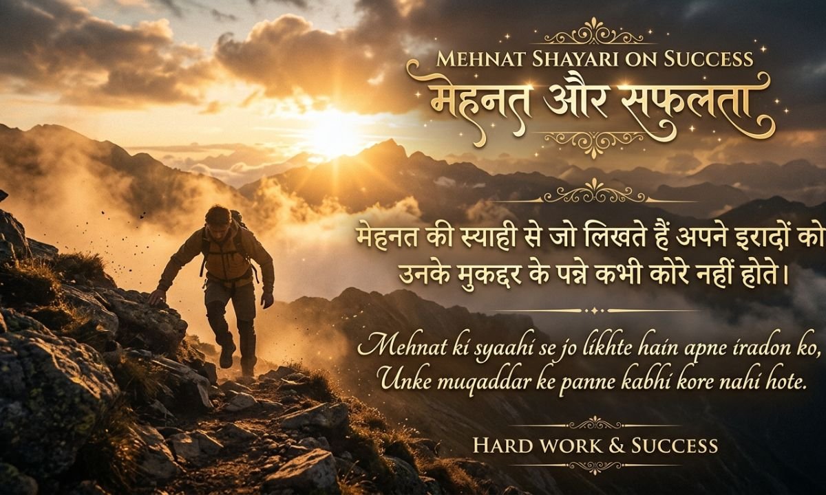 Mehnat Shayari On Success | सफलता पर मेहनत शायरी