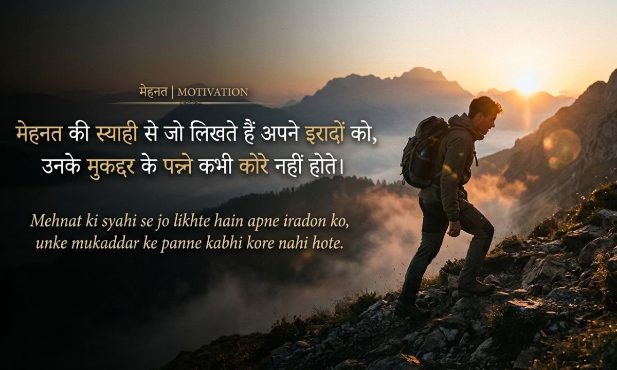 Short Mehnat Shayari | छोटी मेहनत शायरी