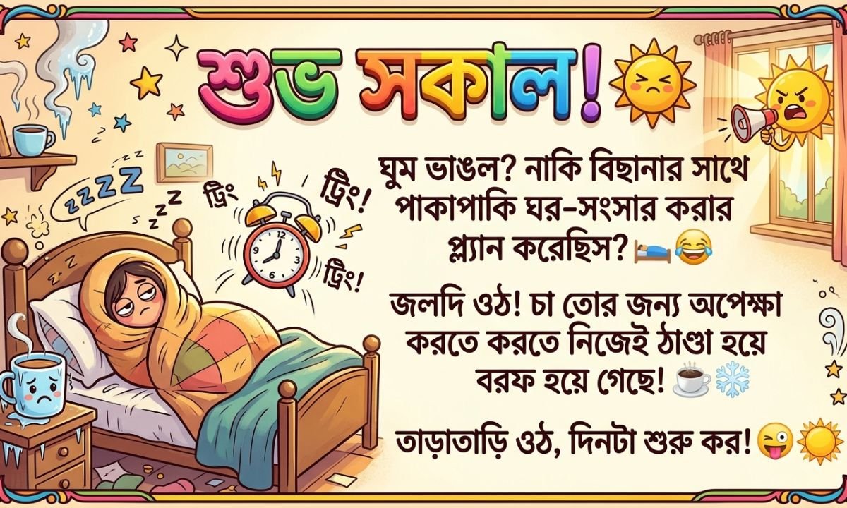 Funny Good Morning SMS in Bengali