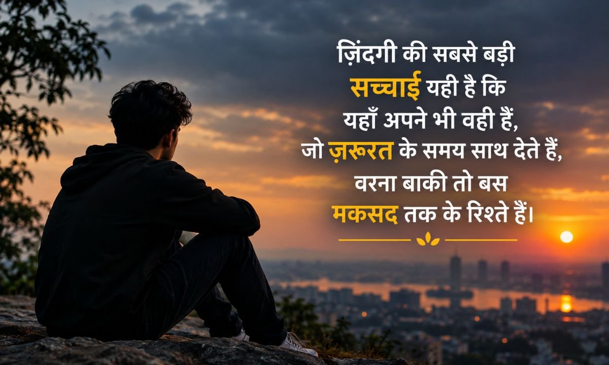 Sad reality life quotes in hindi