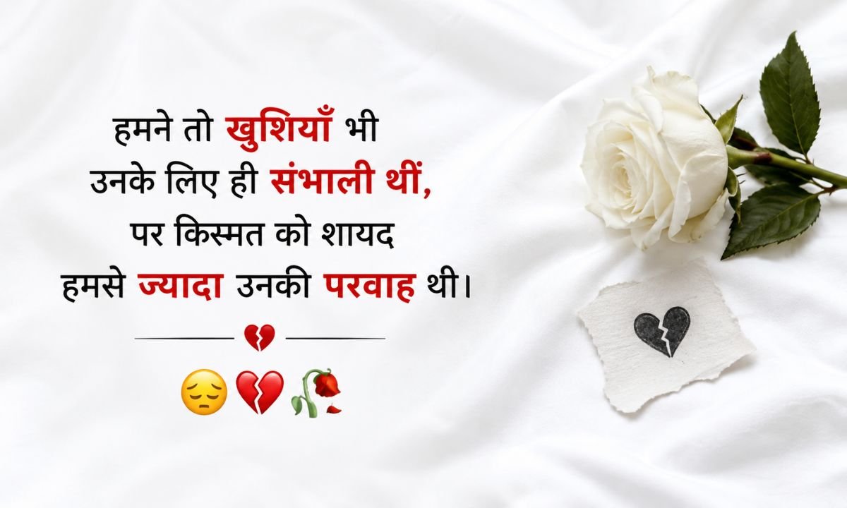 Sad Shayari with Emoji in Hindi